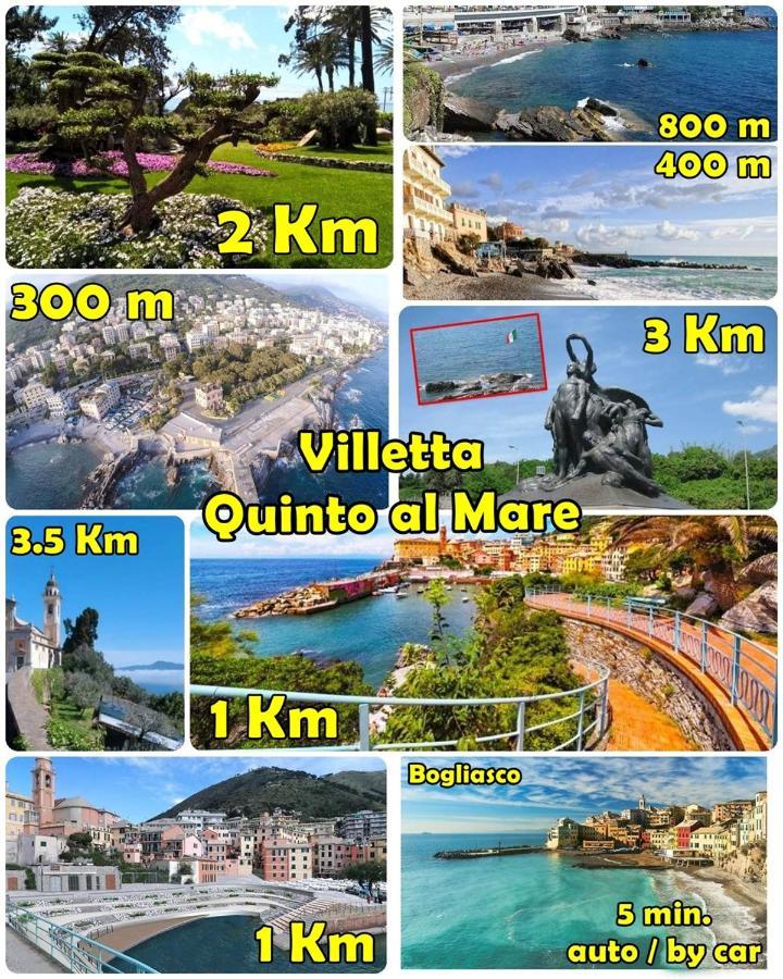 ג'נובה Villetta Quinto Al Mare - 2 Minutes From The Beach מראה חיצוני תמונה